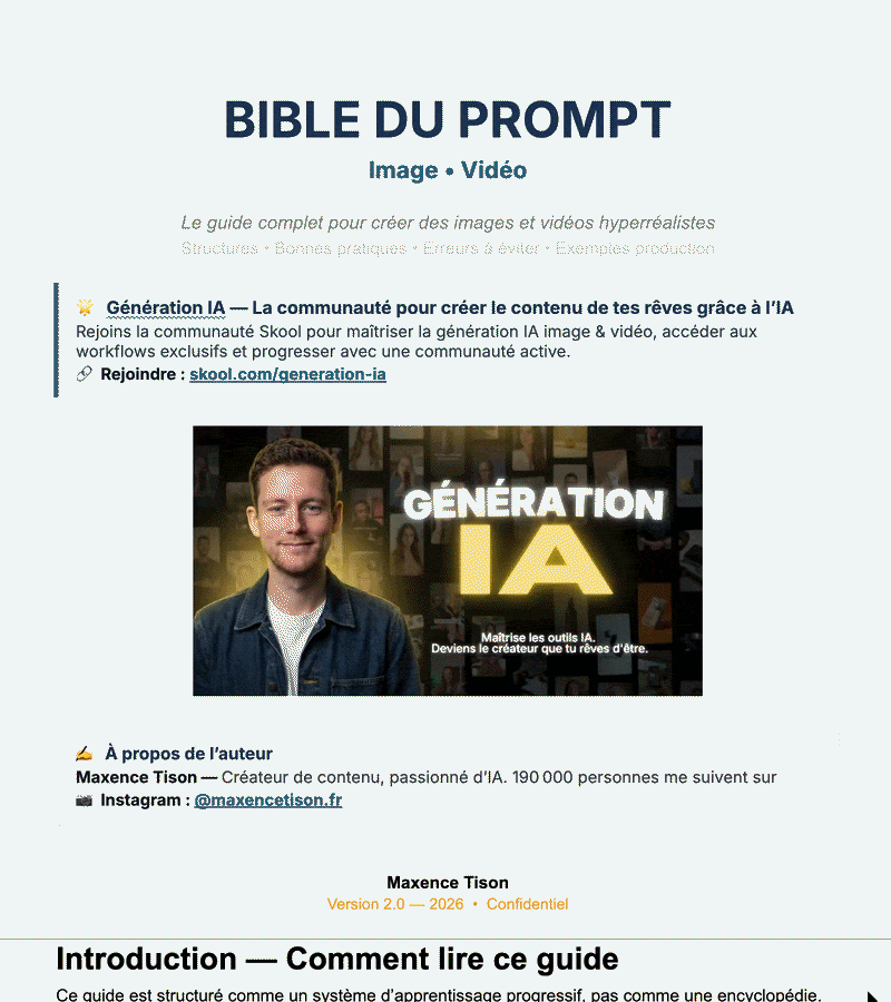 Aperçu de la Bible du Prompt